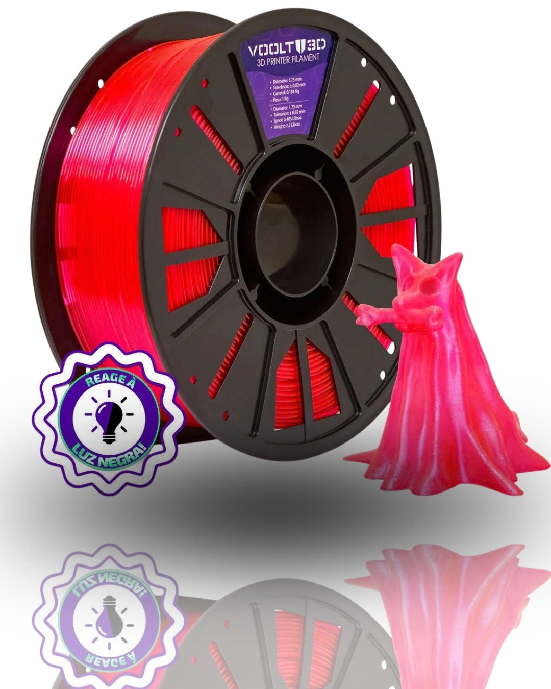 PETG Rosa Cereja Neon Translucido Premium 1kg