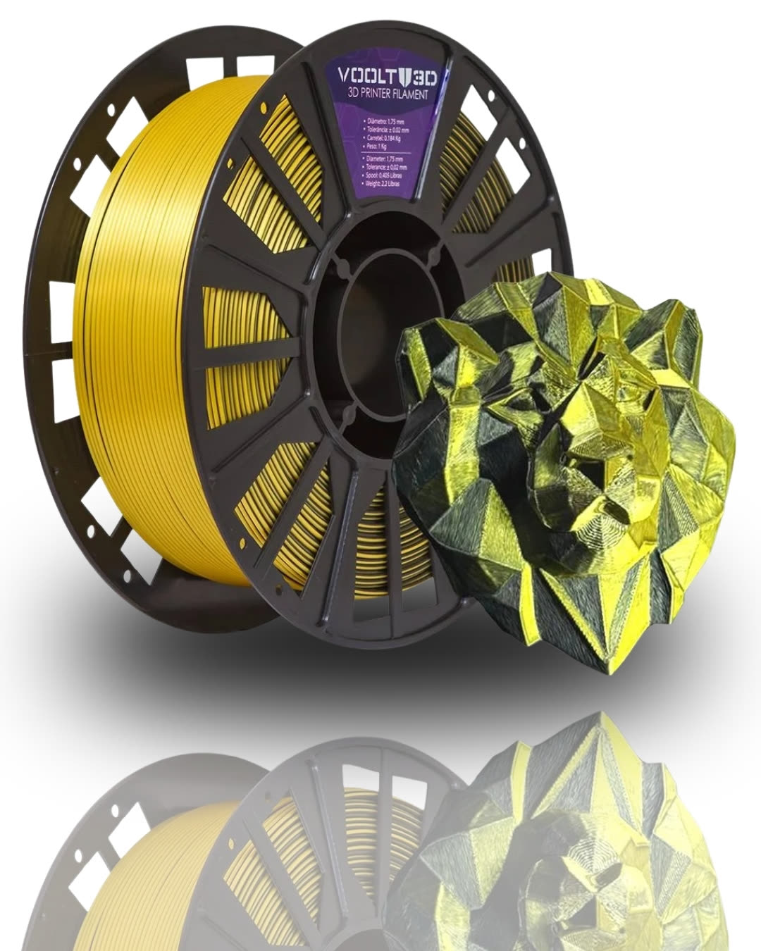 PLA Duo Color Shadow Dourado e Preto V Silk 1kg