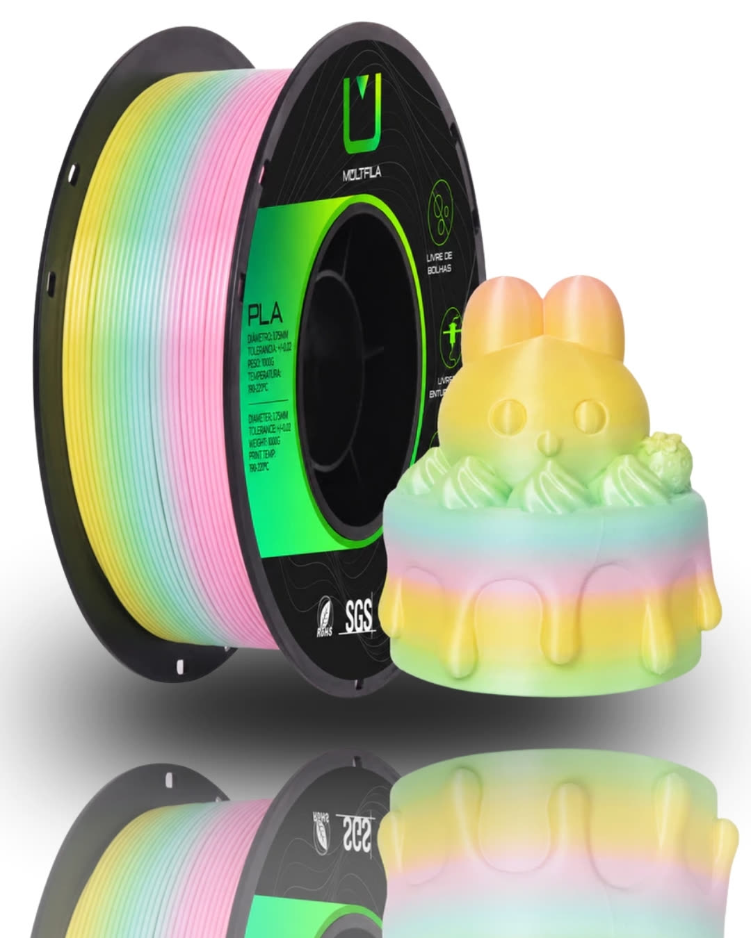 PLA Silk Rainbow Fada 1kg