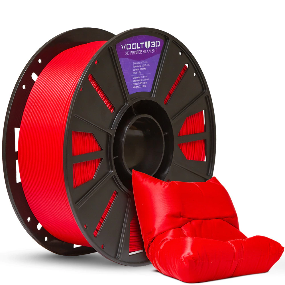 PLA Vermelho Solido 1kg