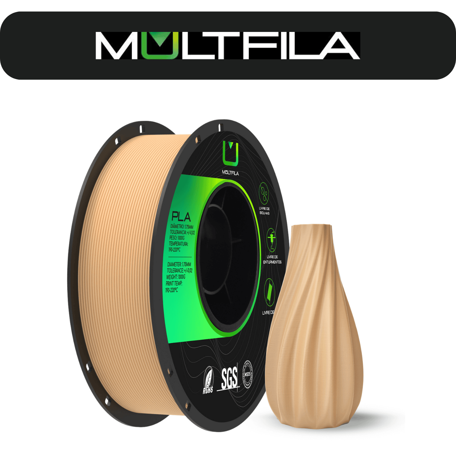 PLA Matte Areia 1kg