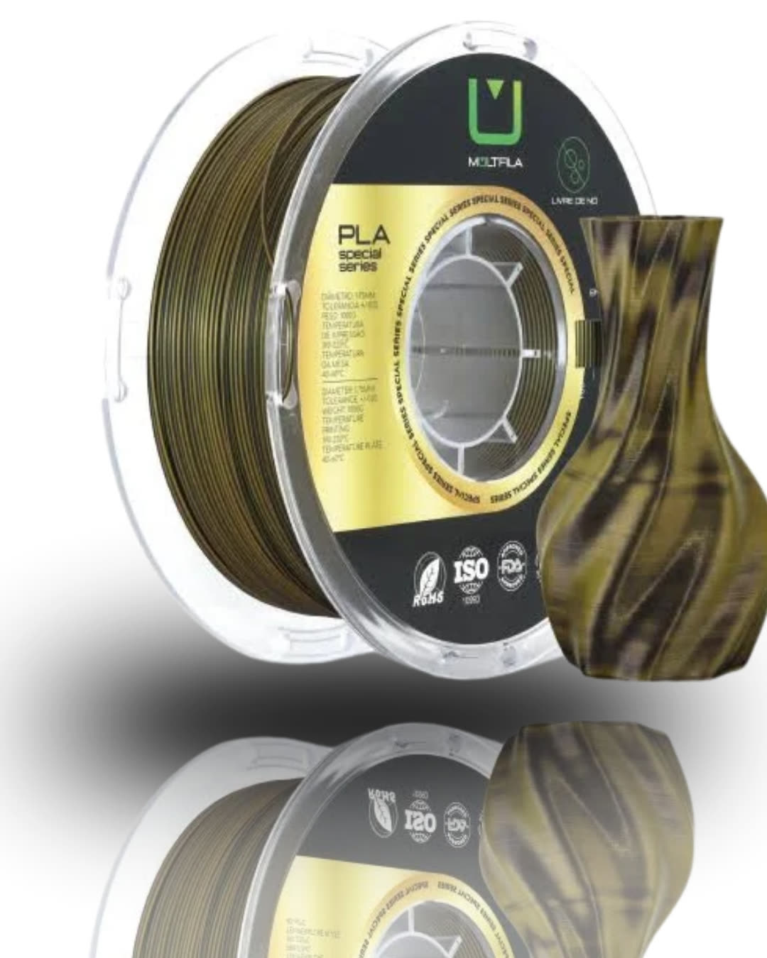 PLA Saturno Dourado e Preto 1kg