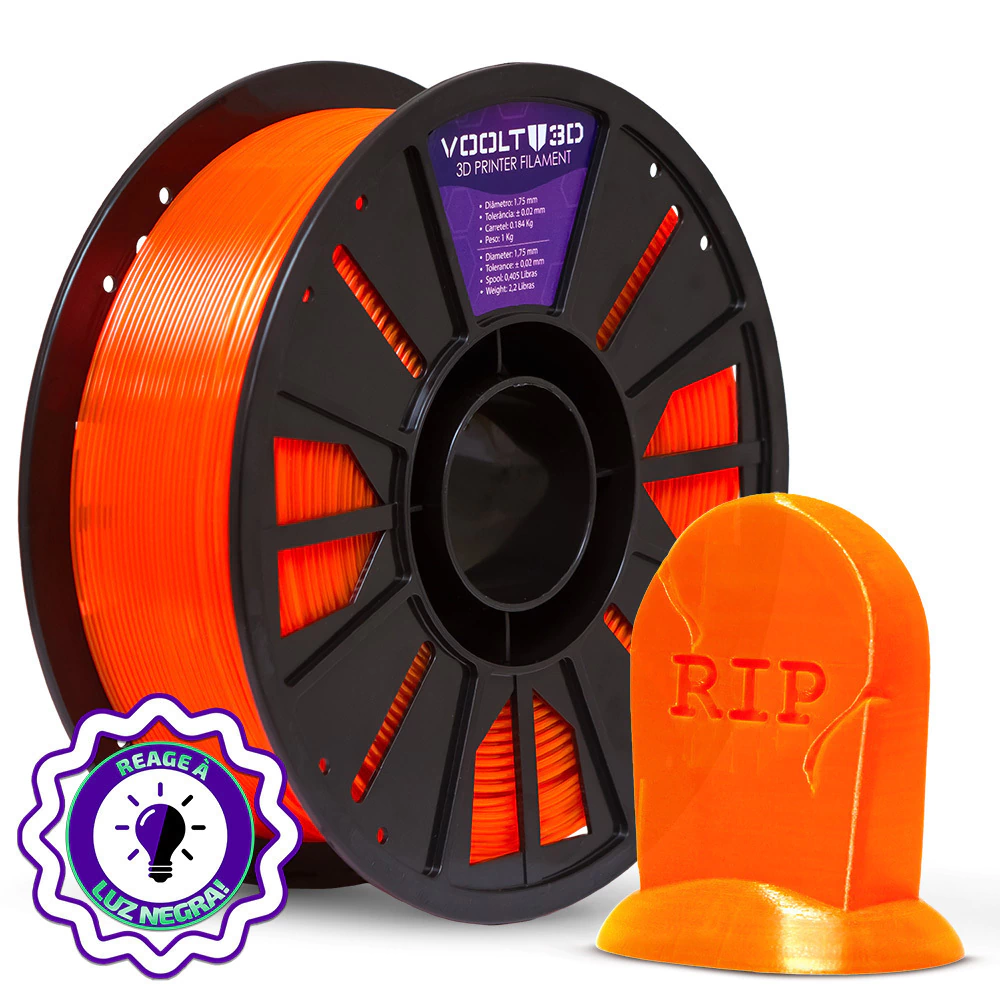 PETG Laranja Neon Translúcido 1kg