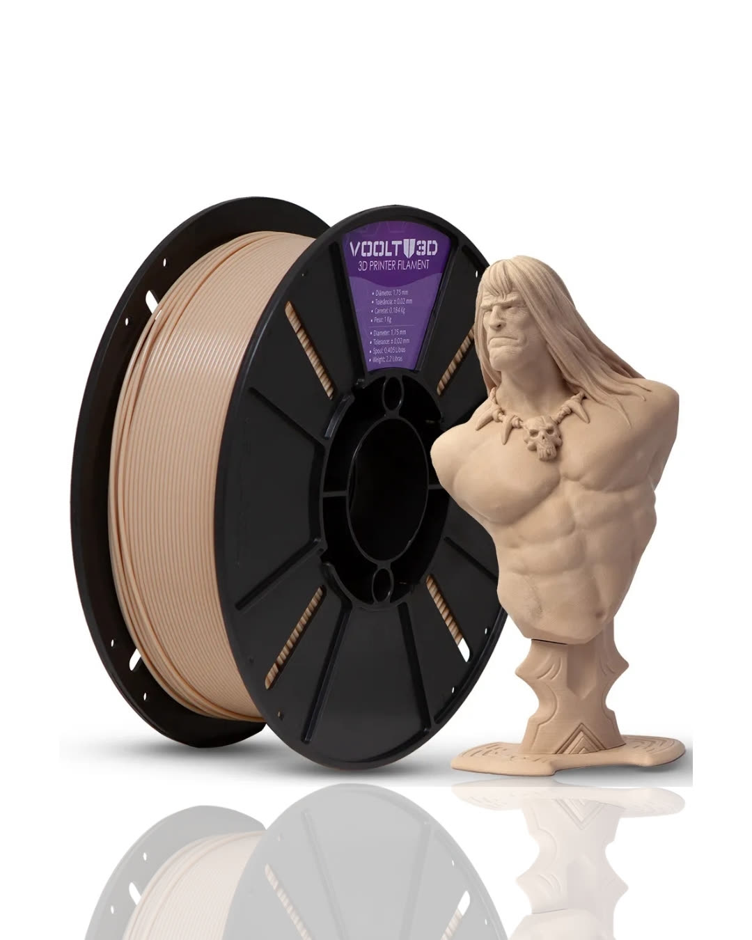 PLA Bege Caucasiano Solido 1kg