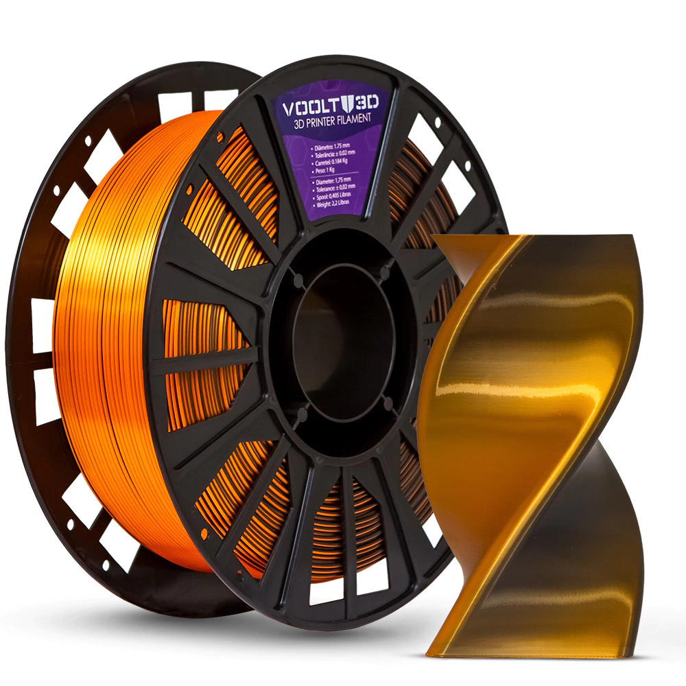 PLA Duo Color Shadow Laranja e Preto V Silk 1kg