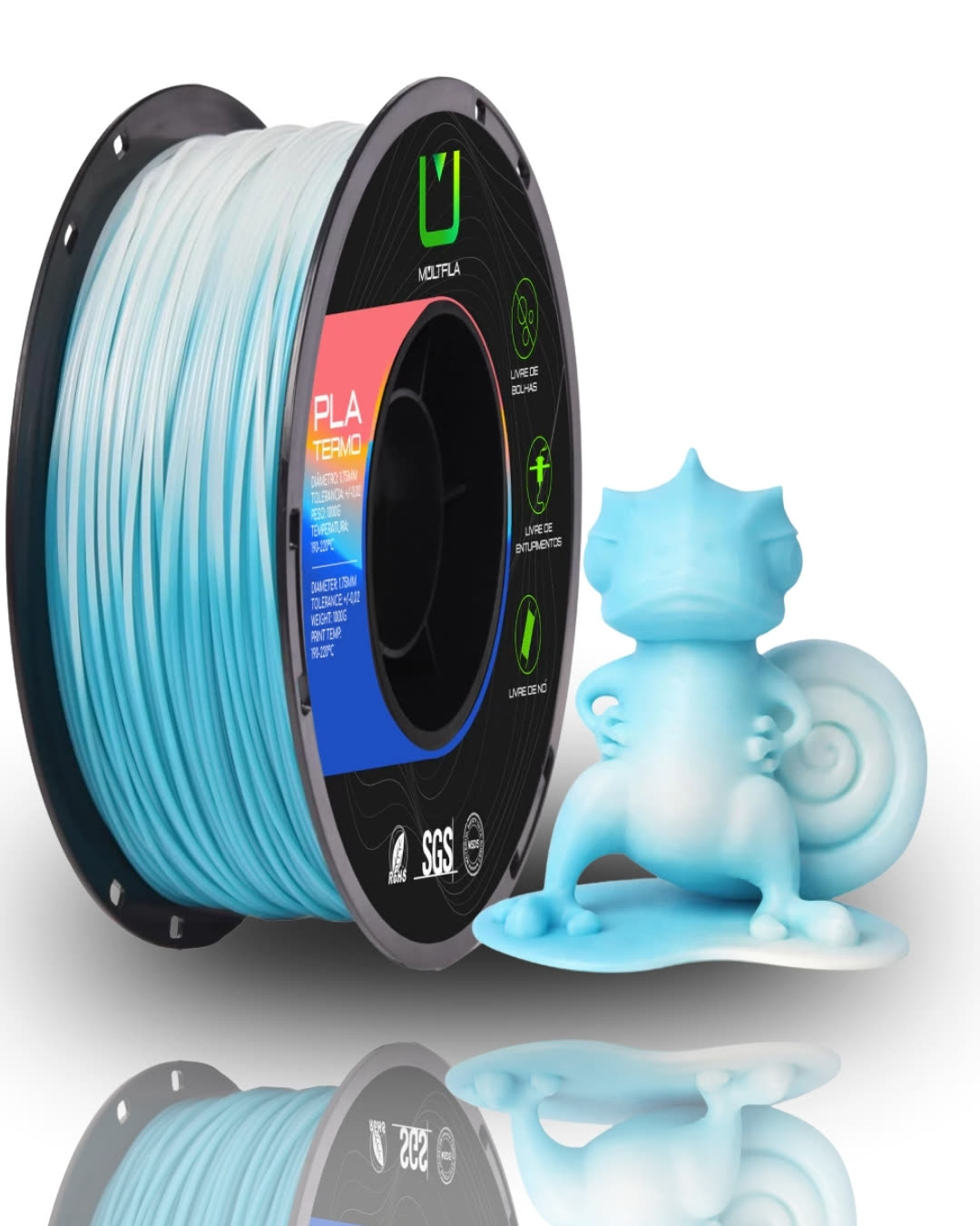 PLA Termo Azul e Branco 1kg