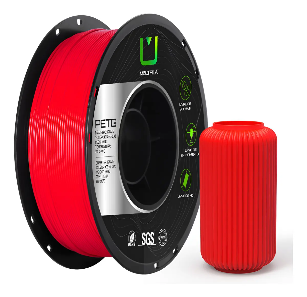 PETG Vermelho 1kg