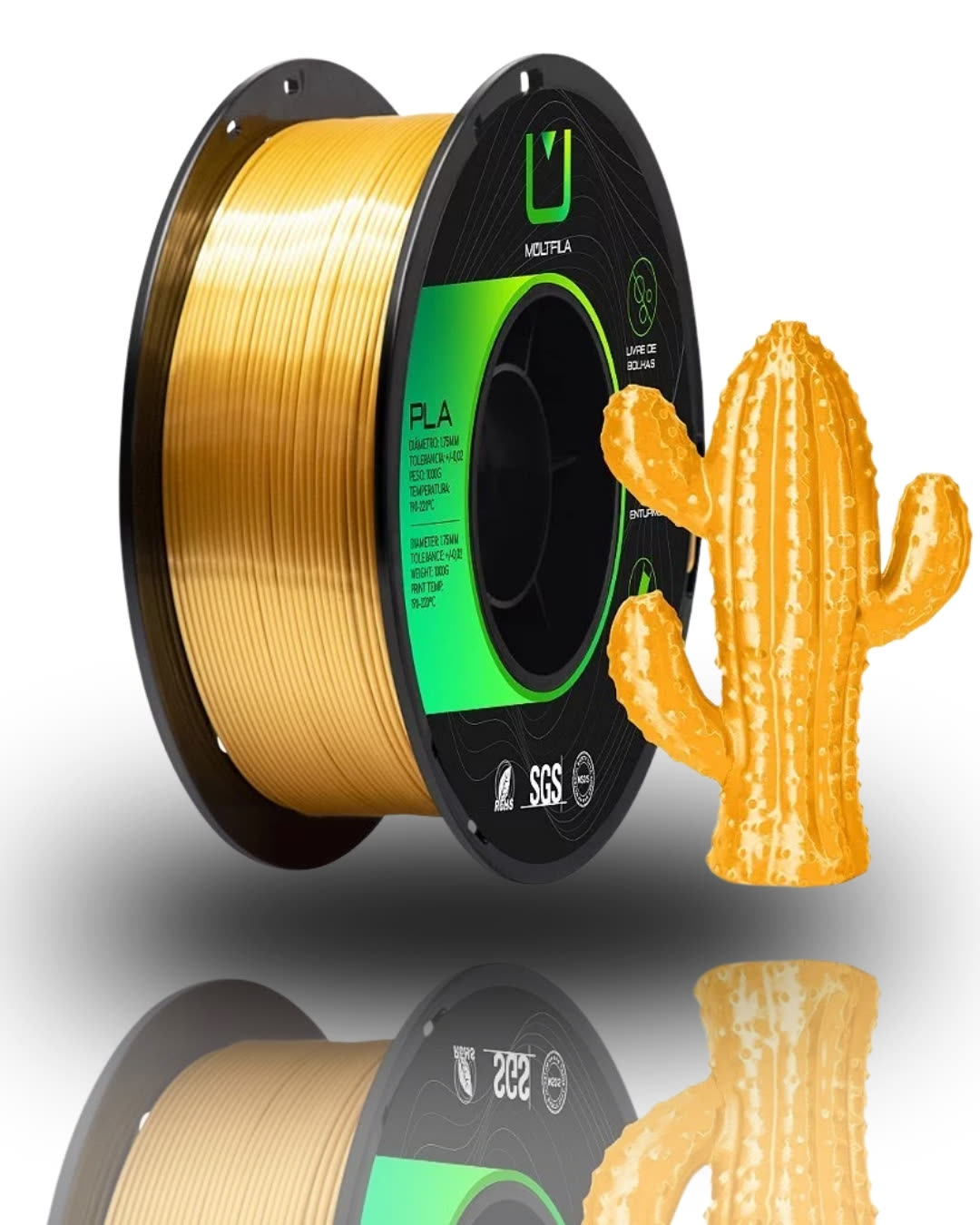 PLA Silk Ouro 1kg