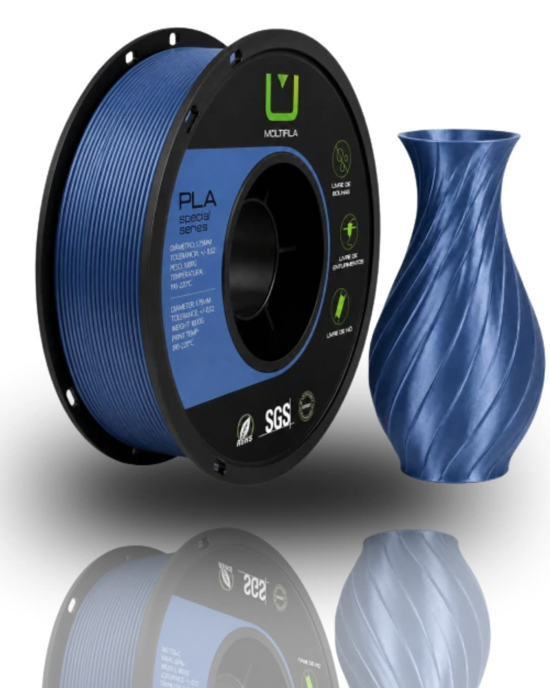 PLA Metal Azul Imperial 1kg