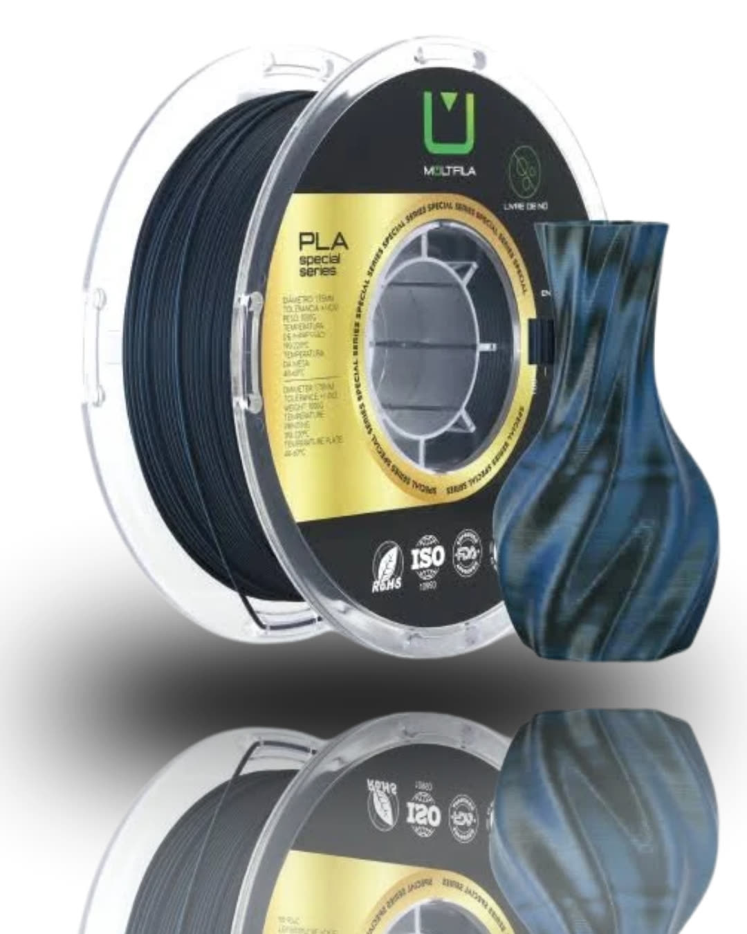 PLA Saturno Azul e Preto 1kg