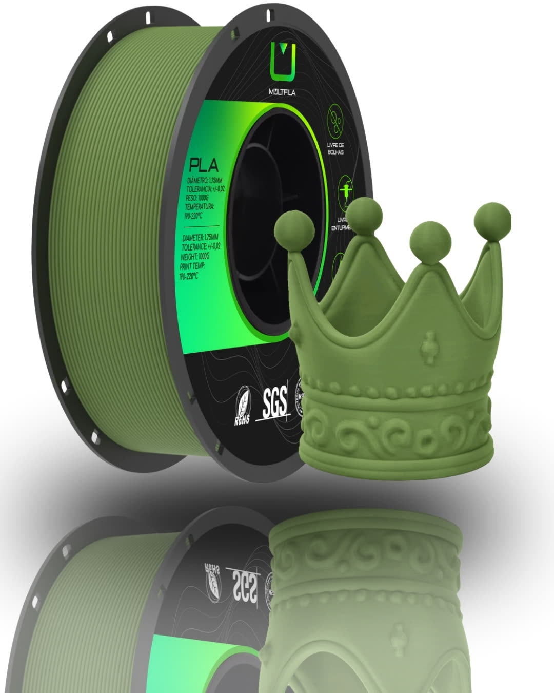 PLA Verde Militar 1kg