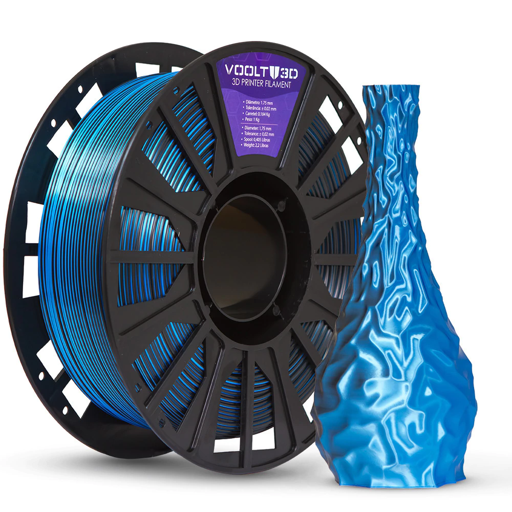 PLA Duo Color Azul e Preto V Silk High Speed 1kg