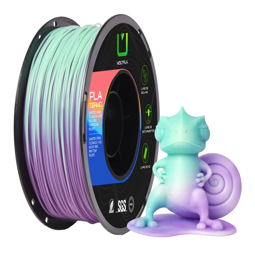 PLA Termo Roxo e Verde 1kg
