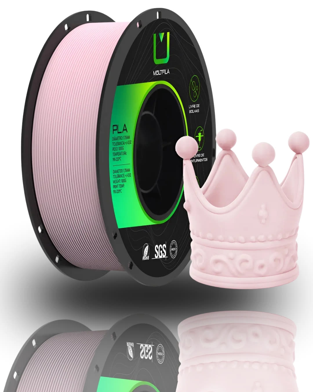 PLA Matte Rosa Claro 1kg