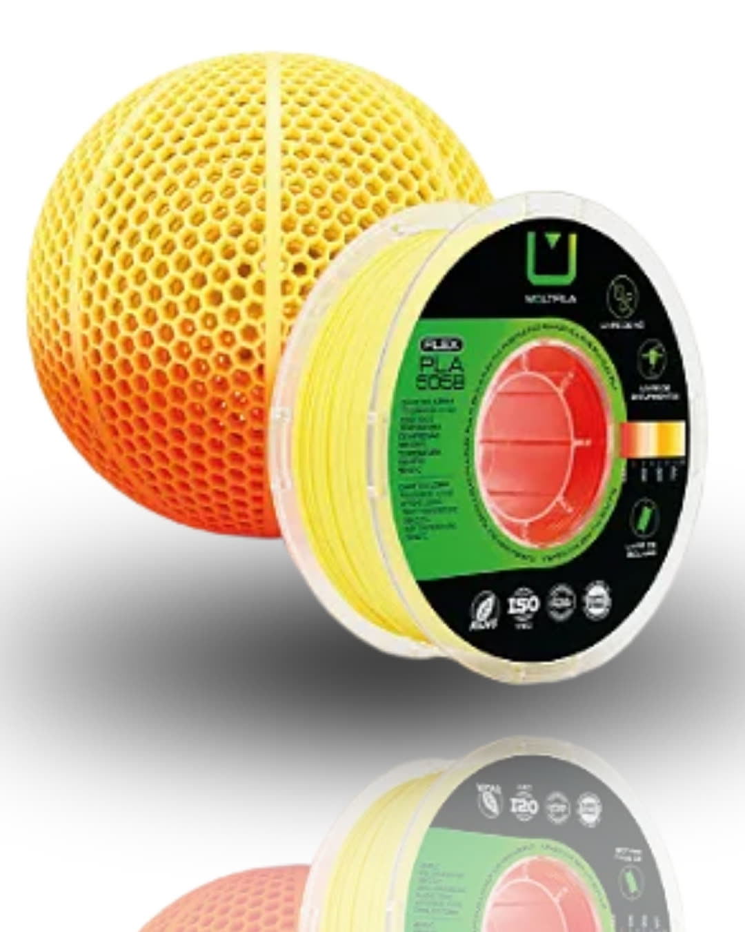 PLA Flex 505 B Amarelo Laranja e Branco 1kg