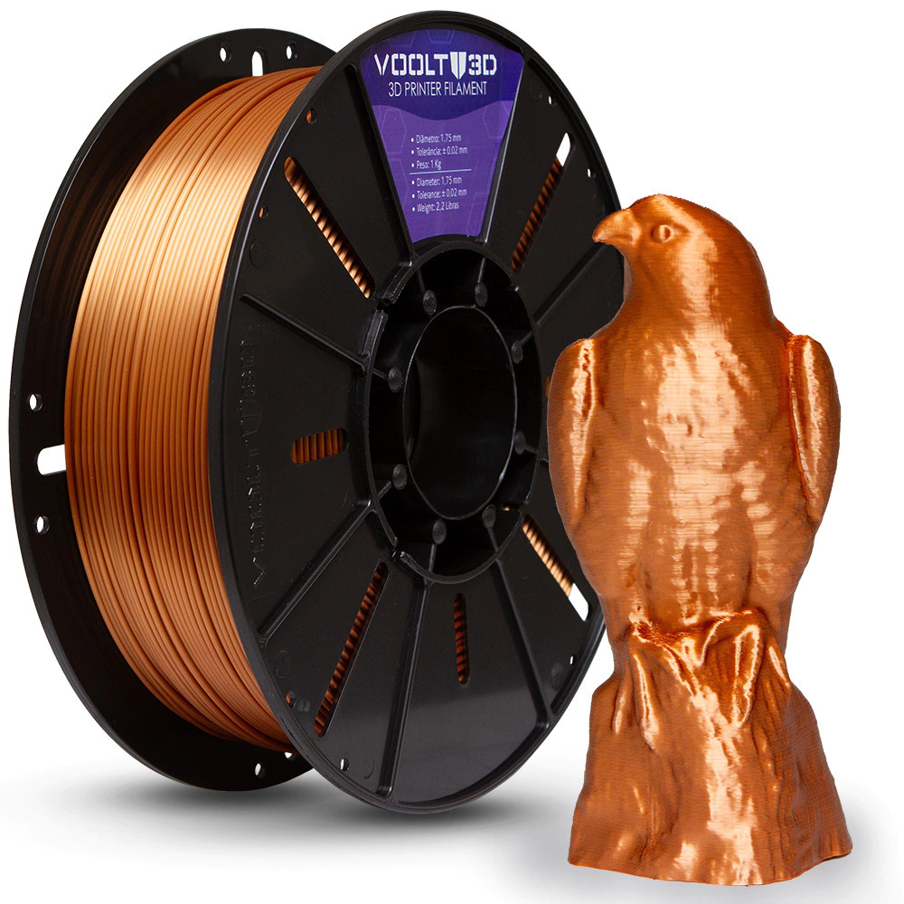 PLA Silk High Speed Cobre Metalizado 1kg