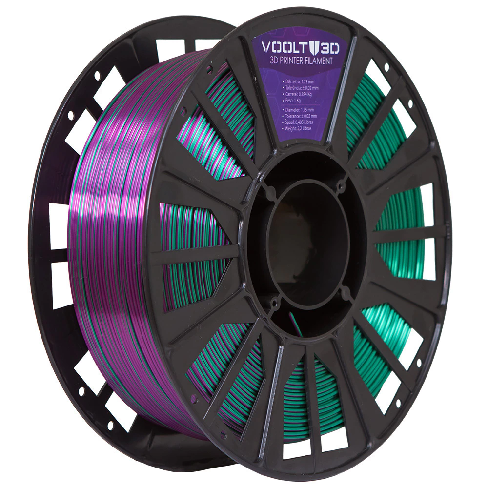 PLA Duo Color Shadow Verde e Ametista V Silk 1kg