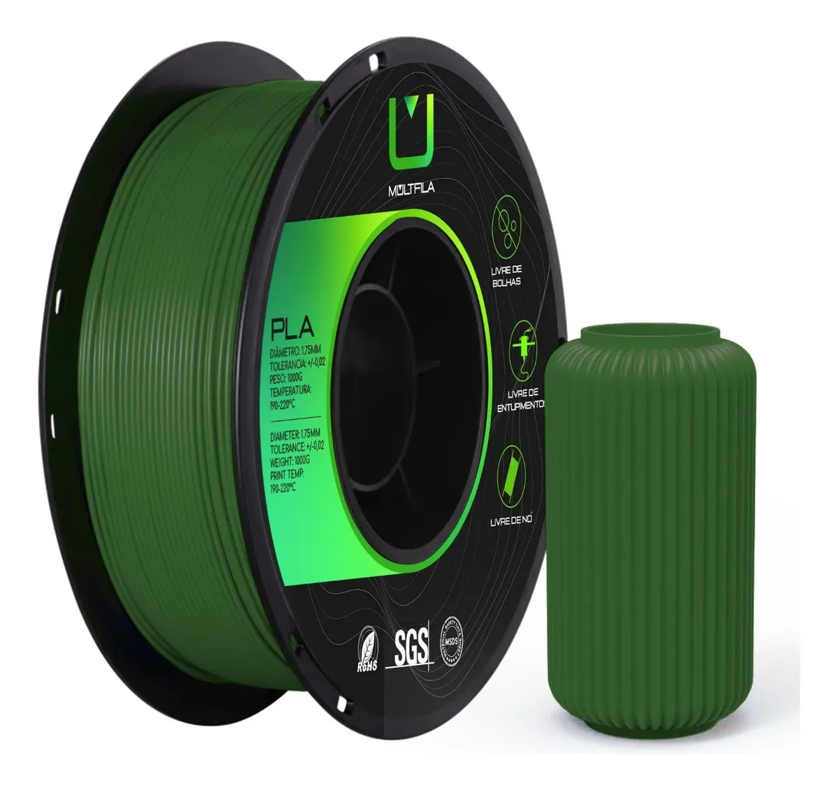 PLA Matte Verde 1kg