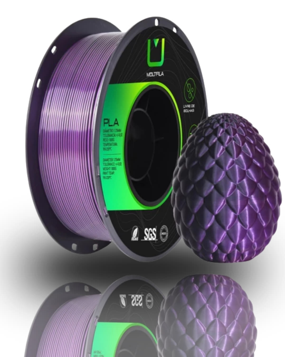 PLA Duo Color Matte Preto e Roxo 1kg