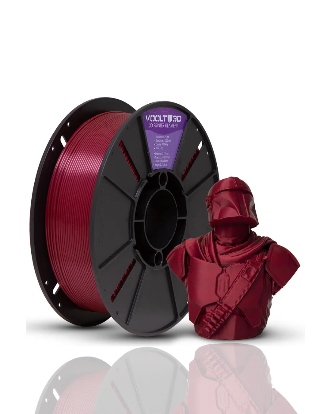 PLA Vermelho Marsala Solido 1kg