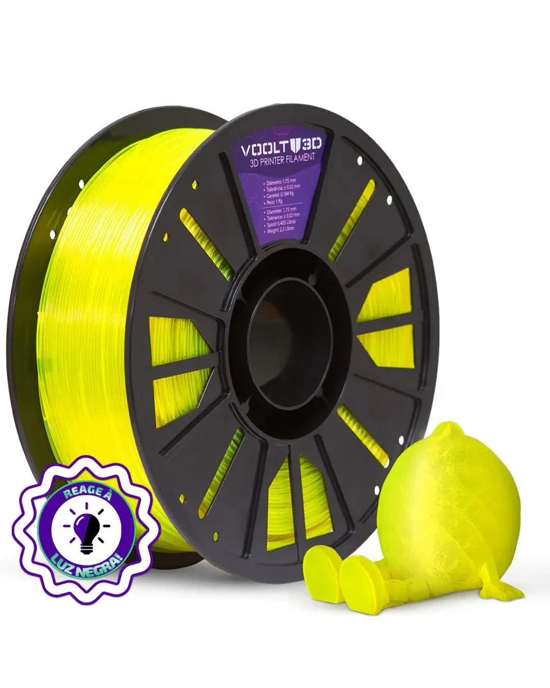 PETG Verde Limão Neon Translúcido Premium 1kg