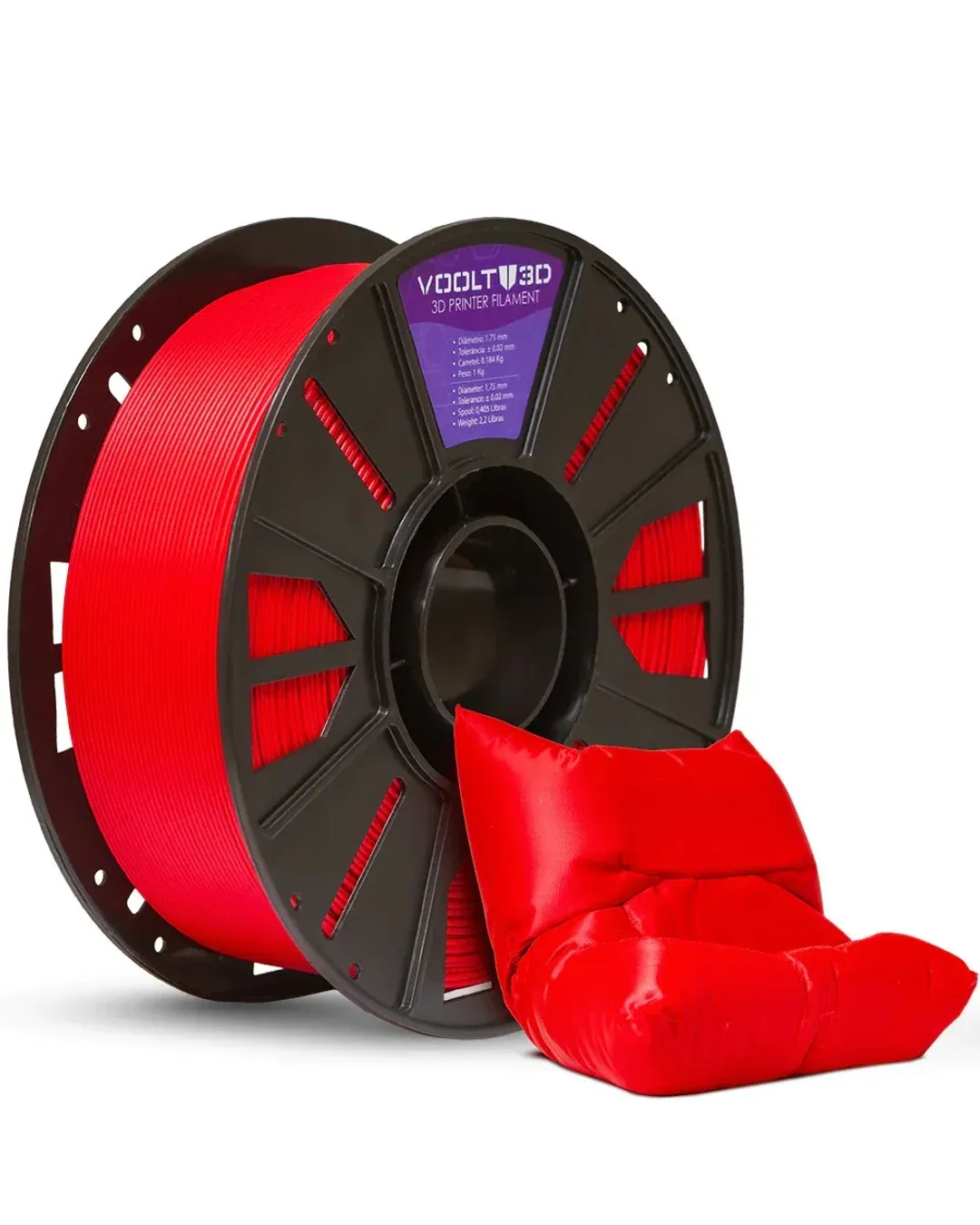 PLA Vermelho Solido 1kg