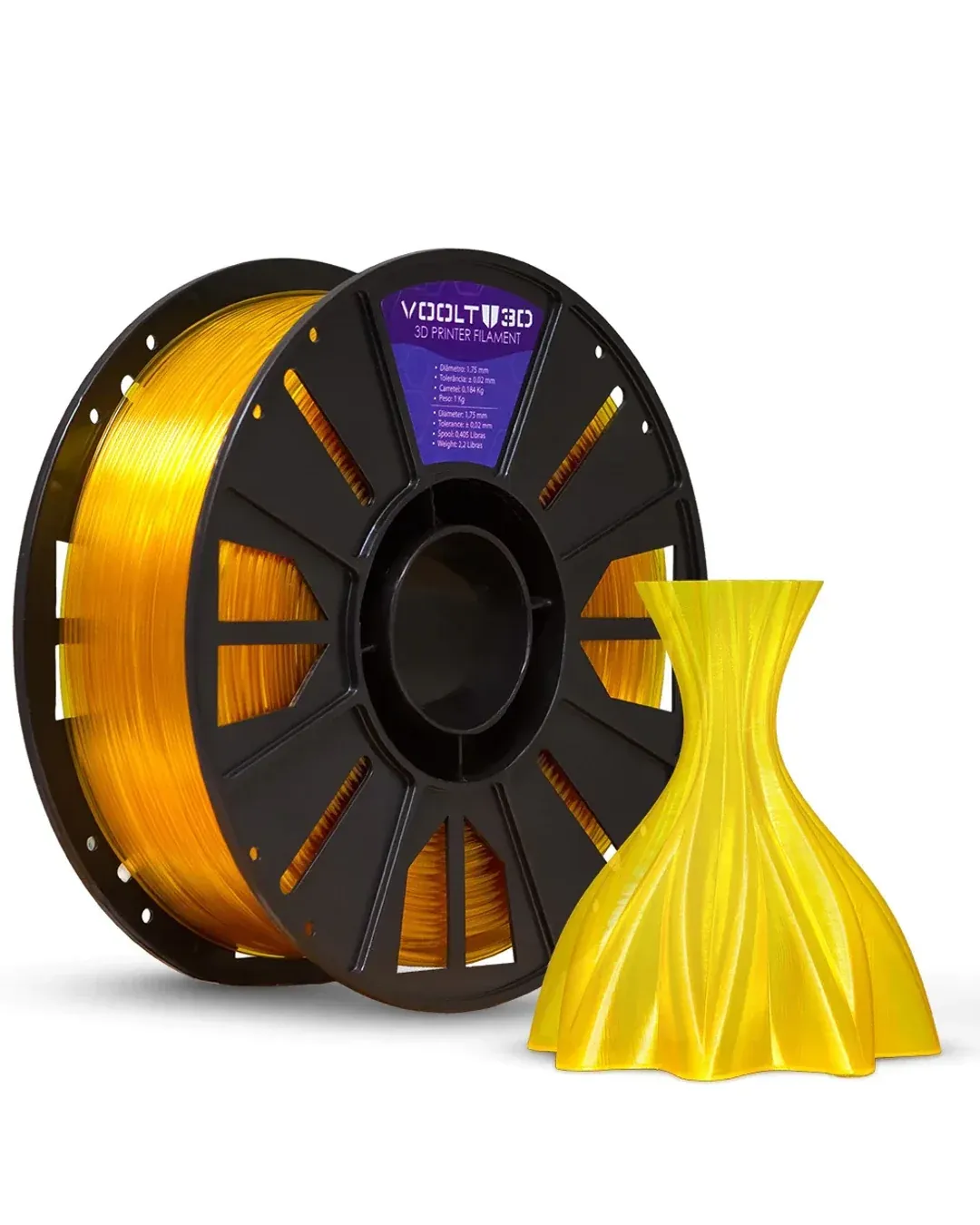 PETG Amarelo Ouro Translúcido Premium 1kg