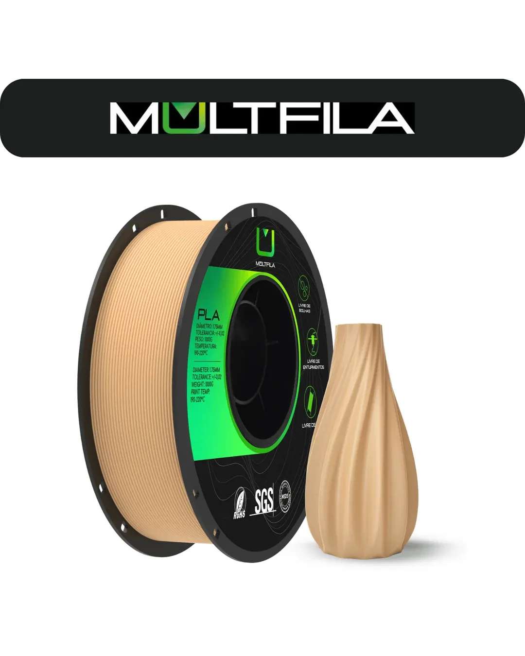 PLA Matte Areia 1kg