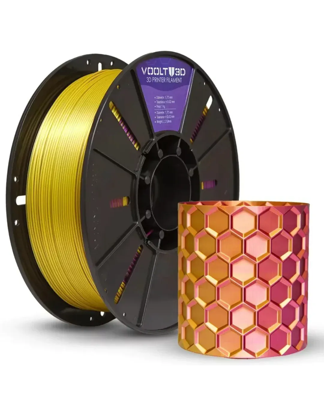 PLA Duo Color Ametista e Dourado V Silk 1kg