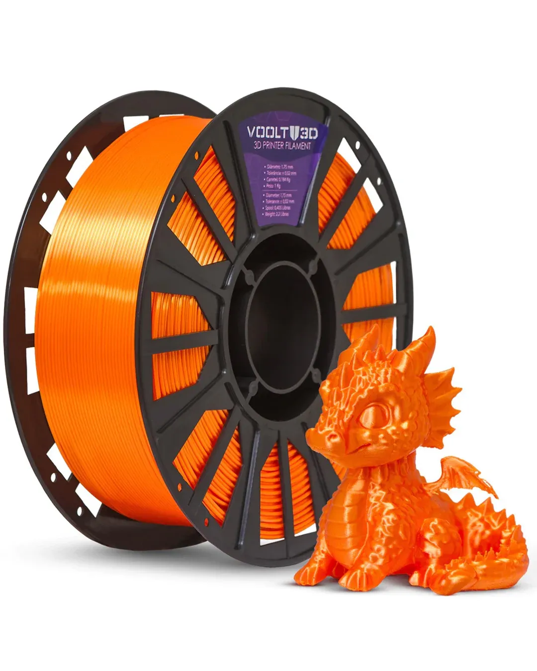 PLA Silk High Speed Laranja Premium 1kg