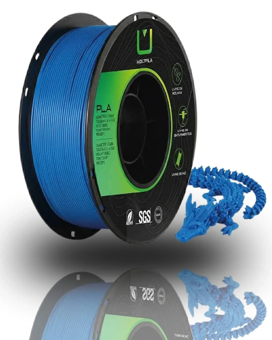 PLA Matte Azul Ocean 1kg