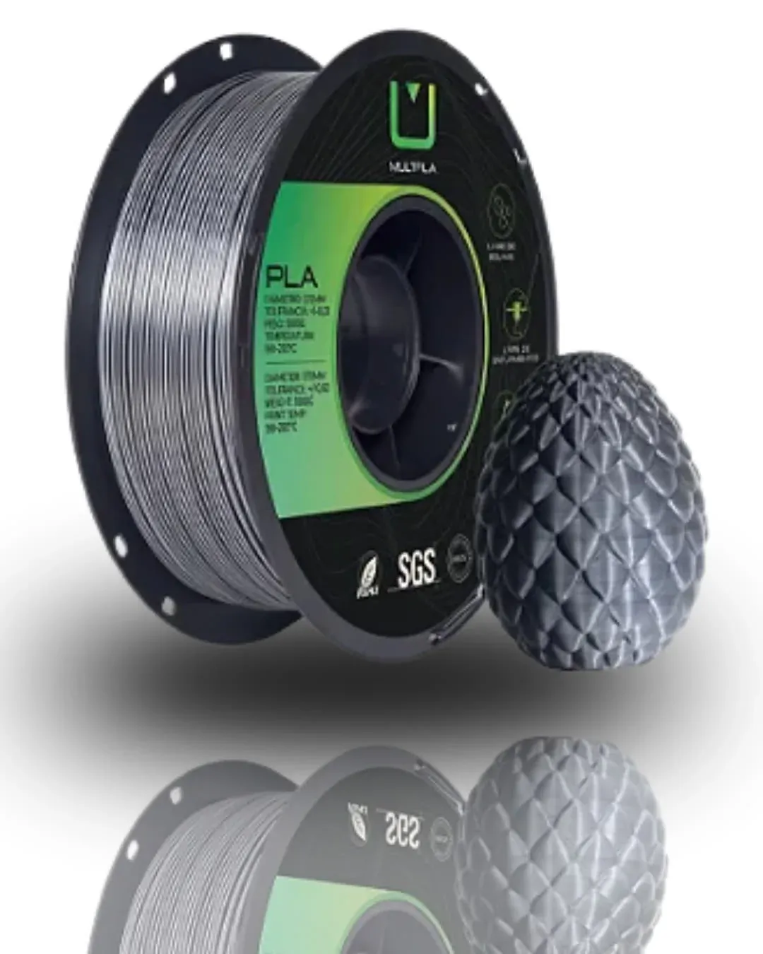 PLA Duo Color Silk Preto e Prata 1kg