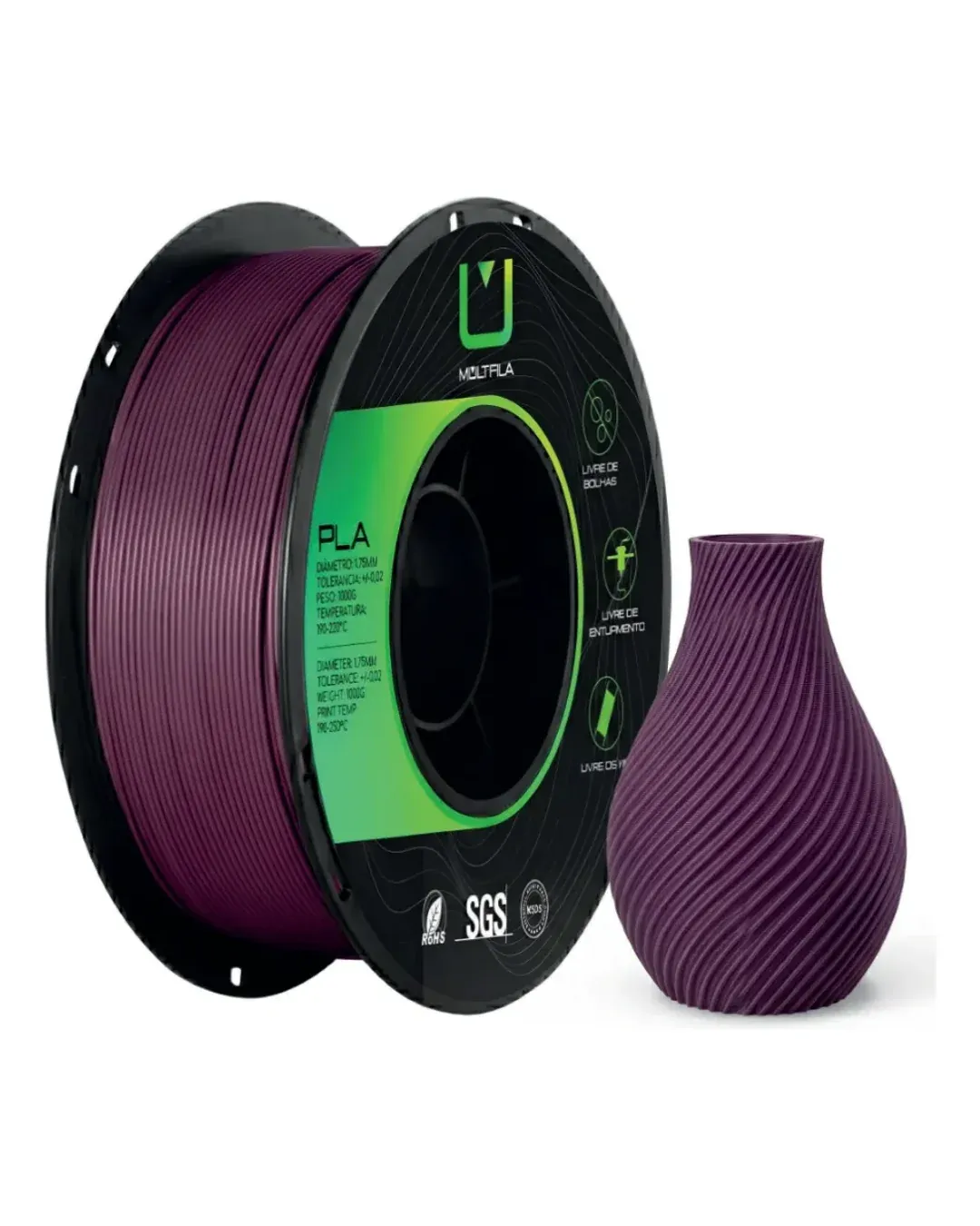 PLA Matte Vinho 1kg