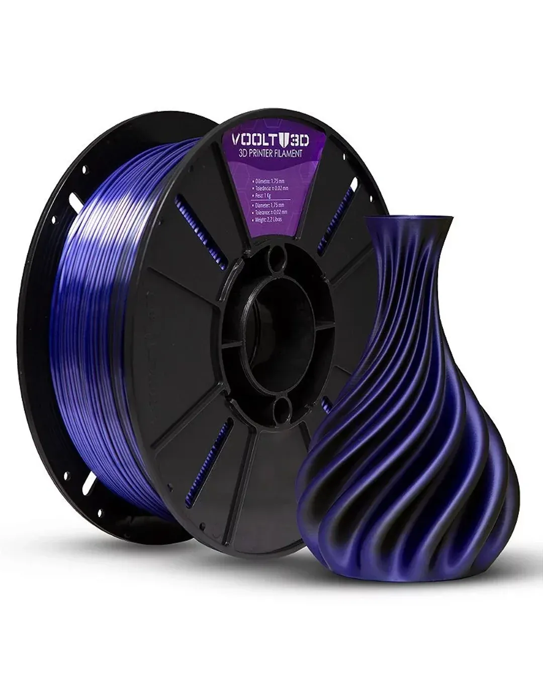 PLA Duo Color Lilas e Preto V Silk 1kg