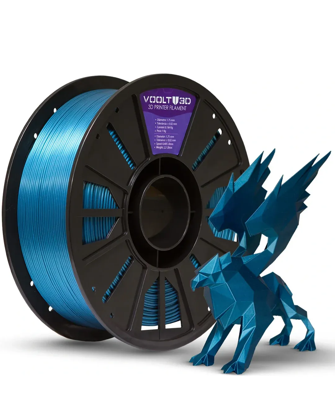PLA Silk High Speed Azul Metalizado 1kg