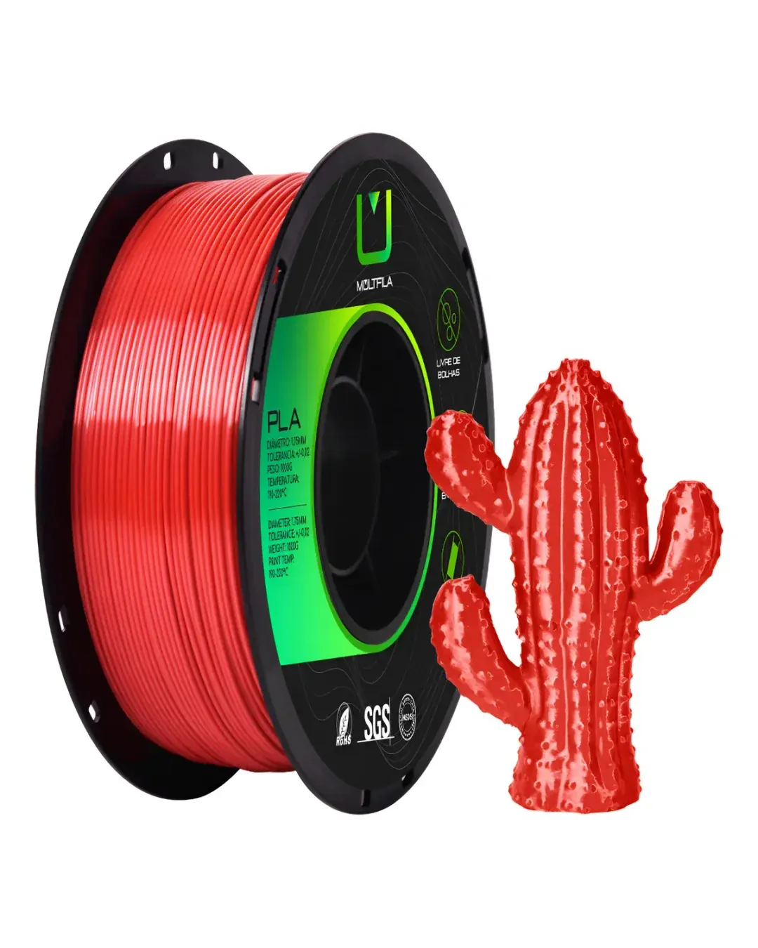PLA Silk Vermelho 1kg