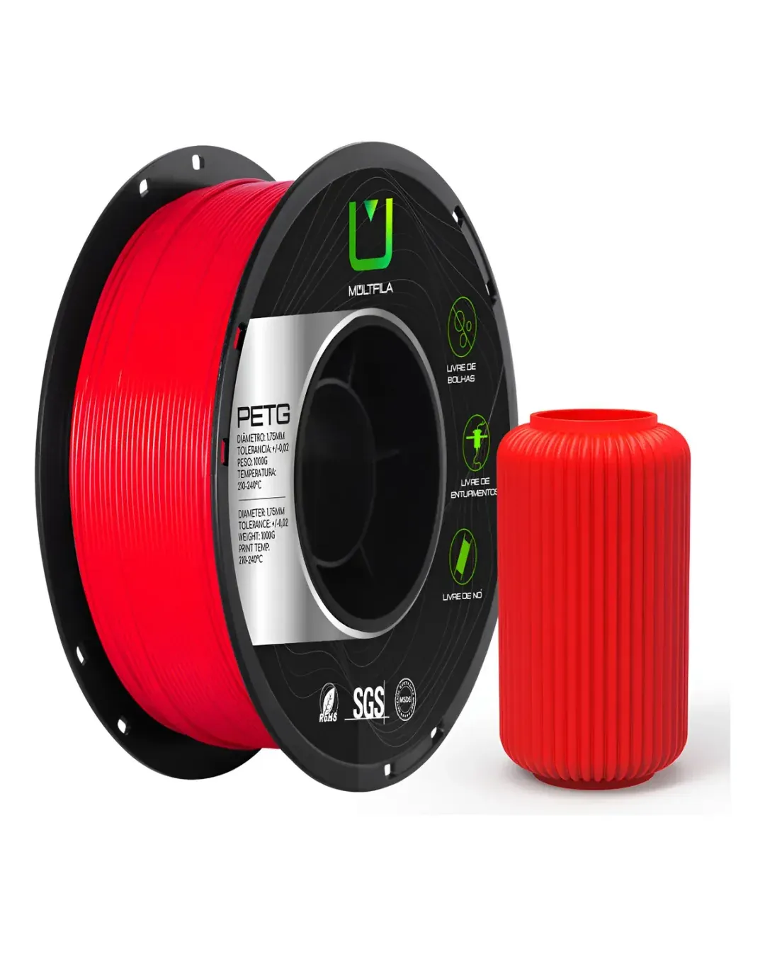 PETG Vermelho 1kg