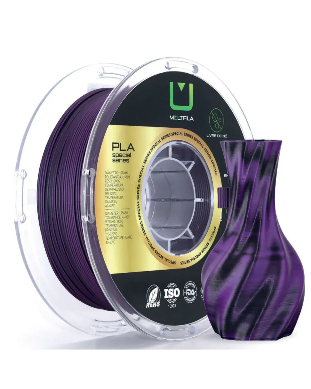 PLA Saturno Preto e Roxo 1kg