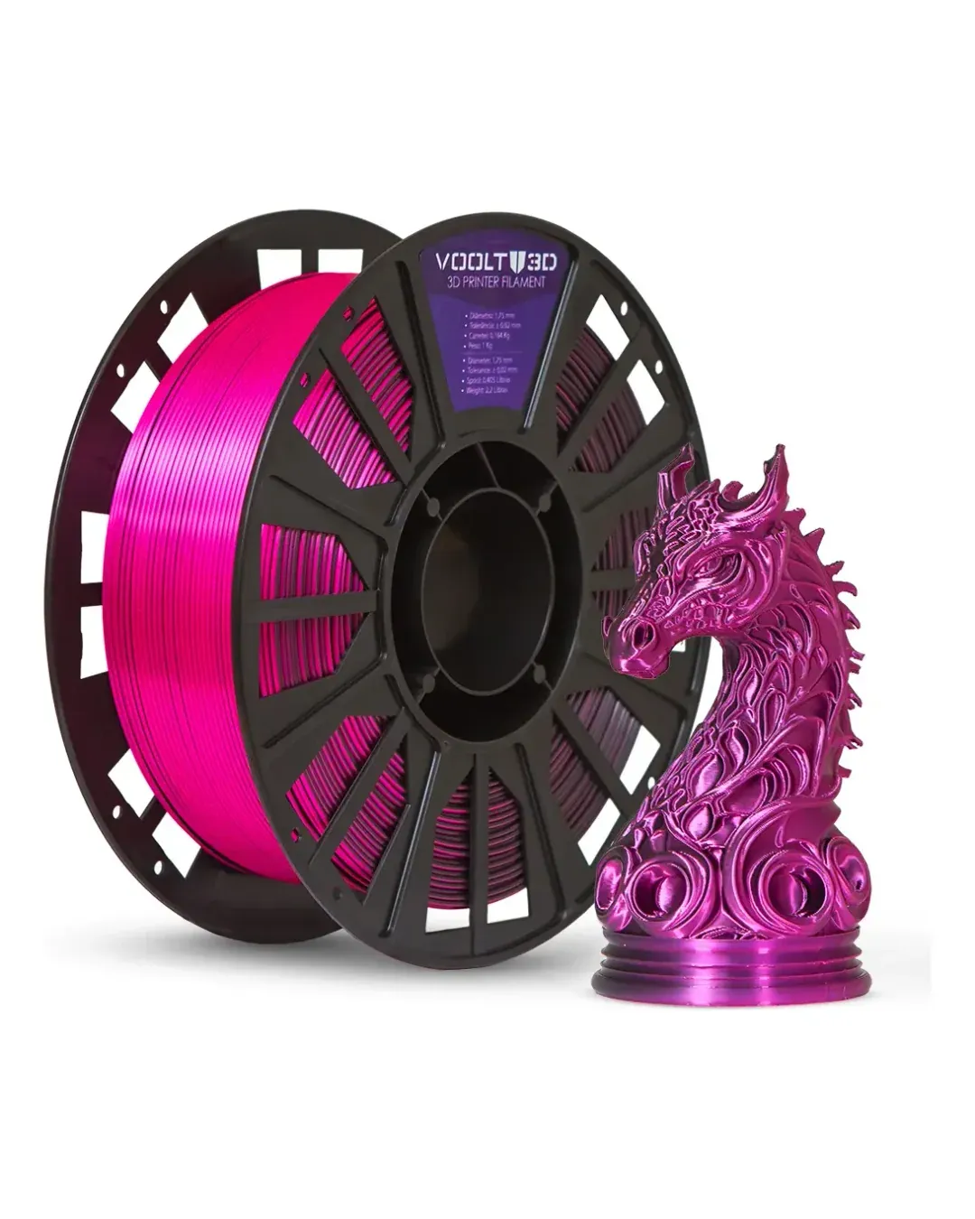 PLA Duo Color Shadow Rosa Choque e Preto V Silk 1kg