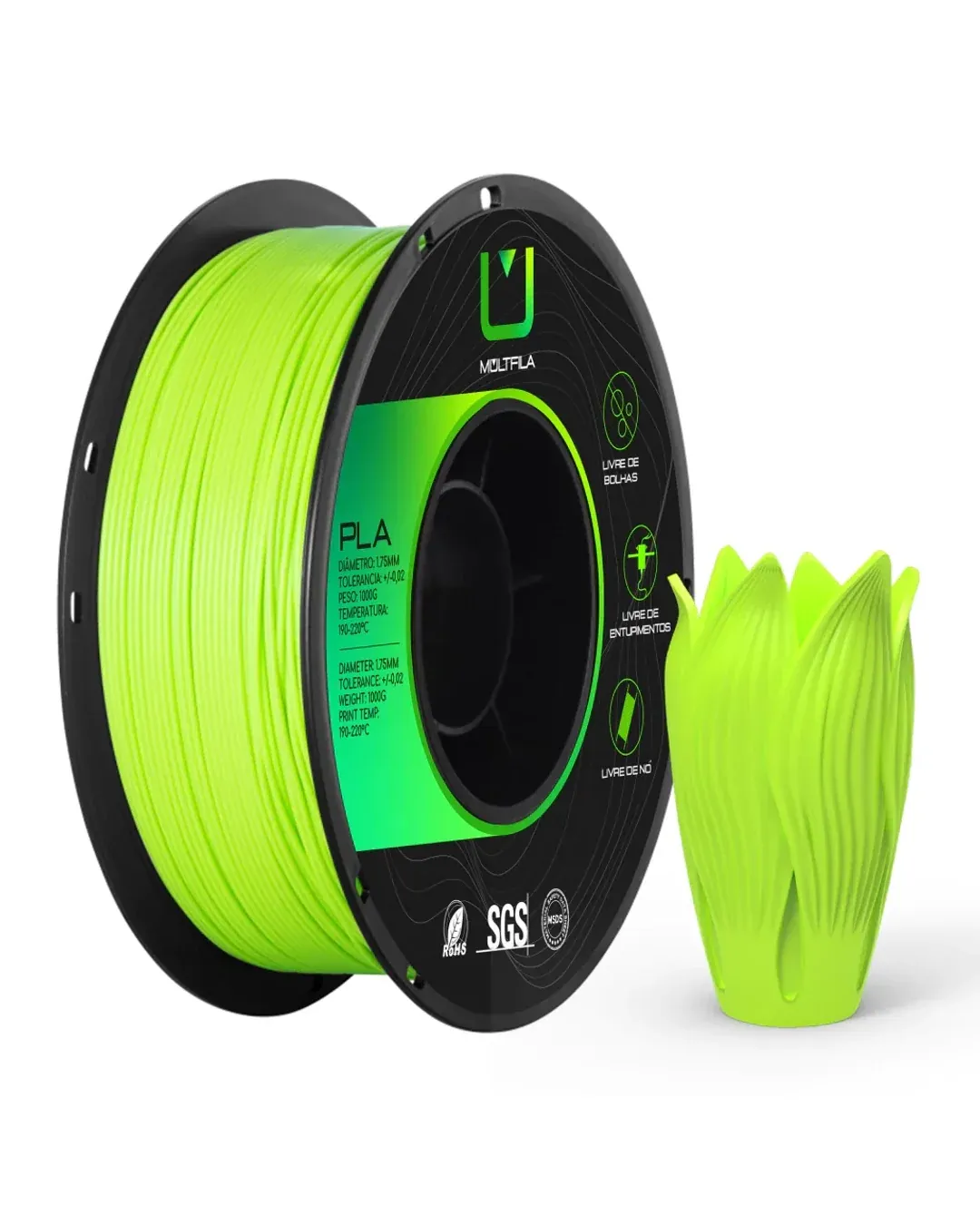 PLA Verde Limao 1kg