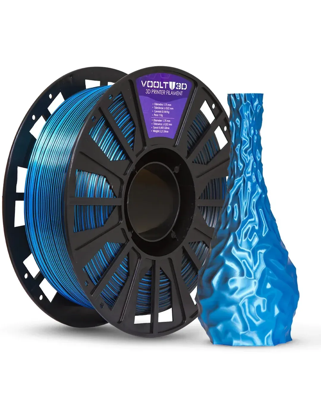 PLA Duo Color Azul e Preto V Silk High Speed 1kg