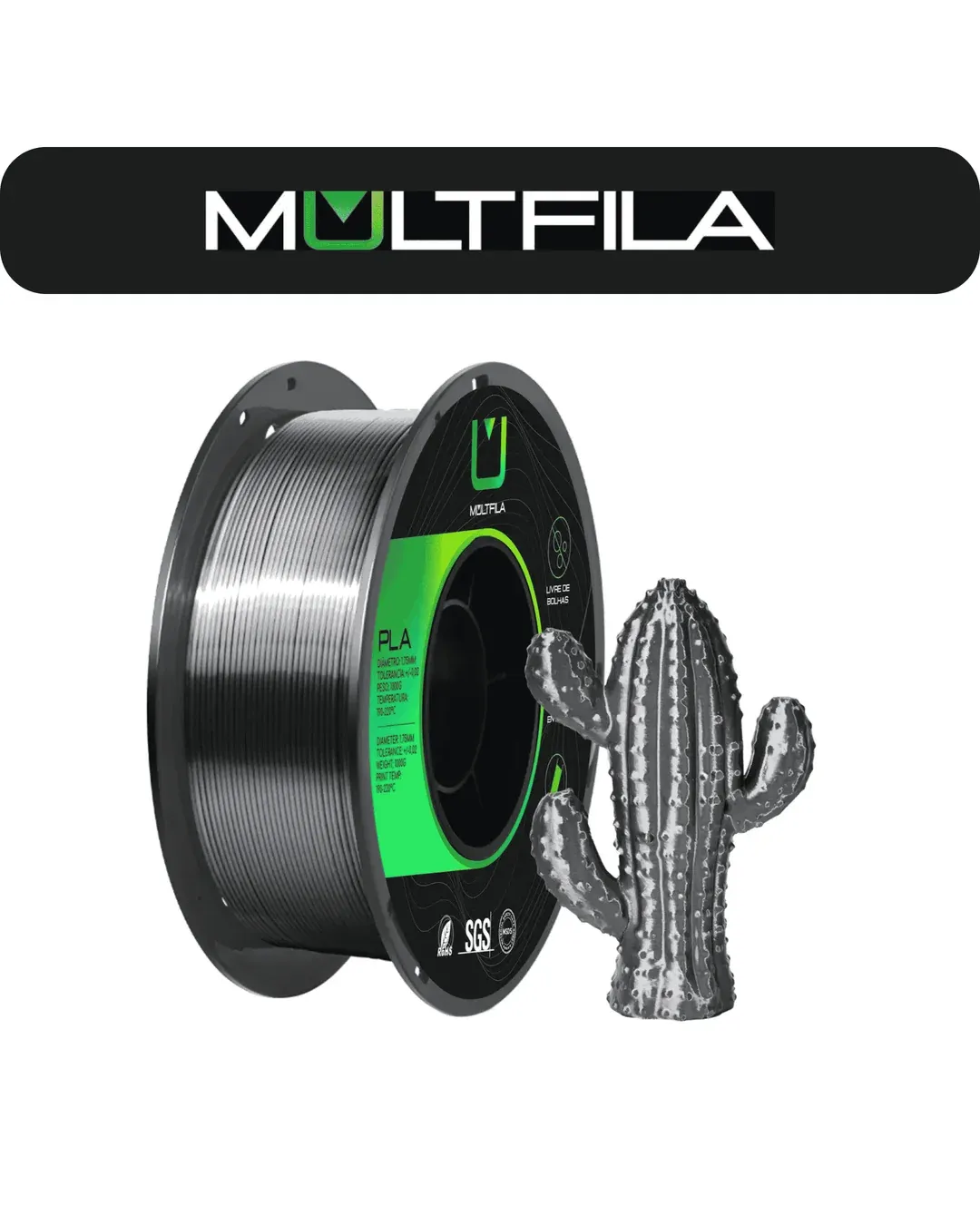 PLA Silk Preto 1kg