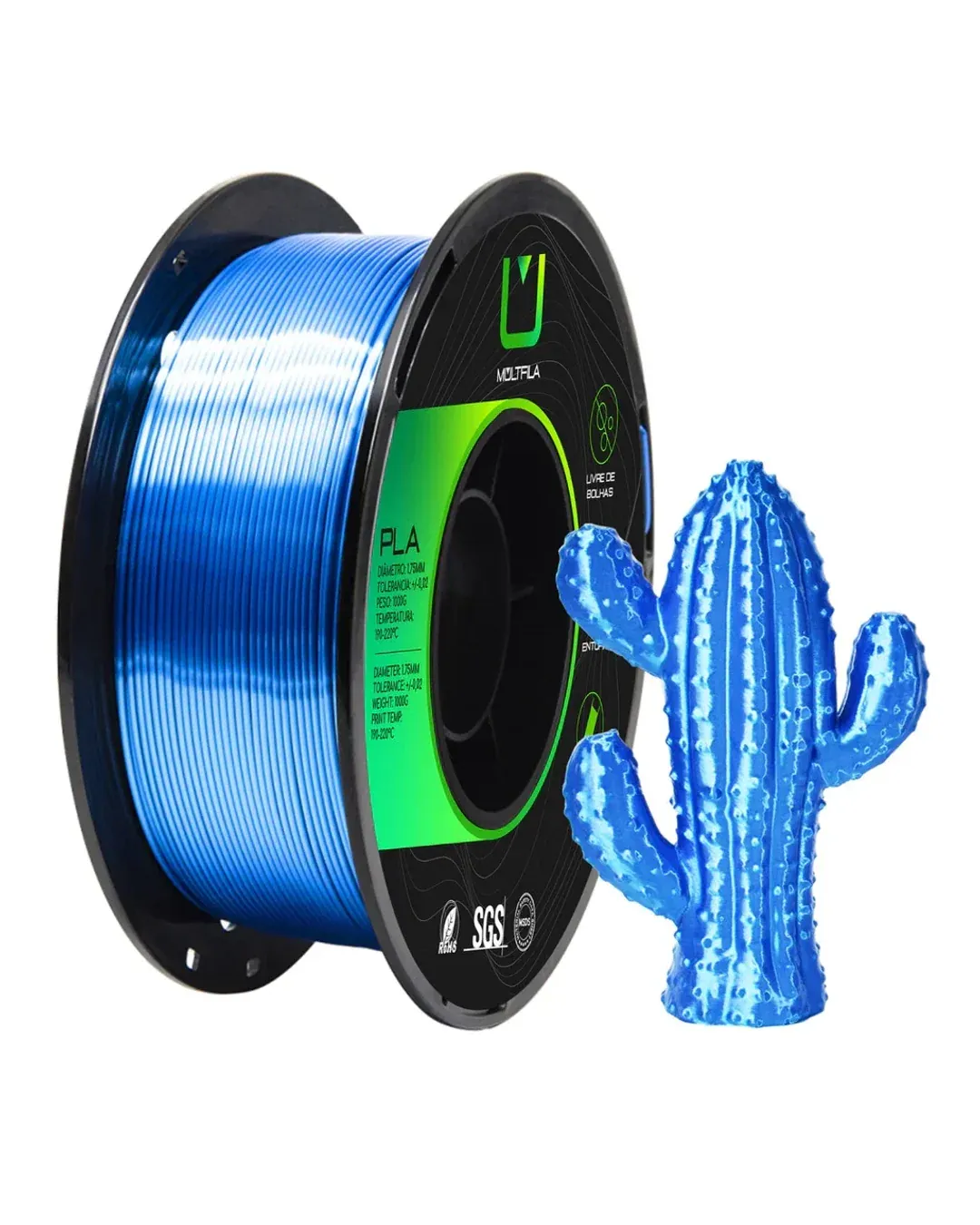 PLA Silk Azul Safira 1kg