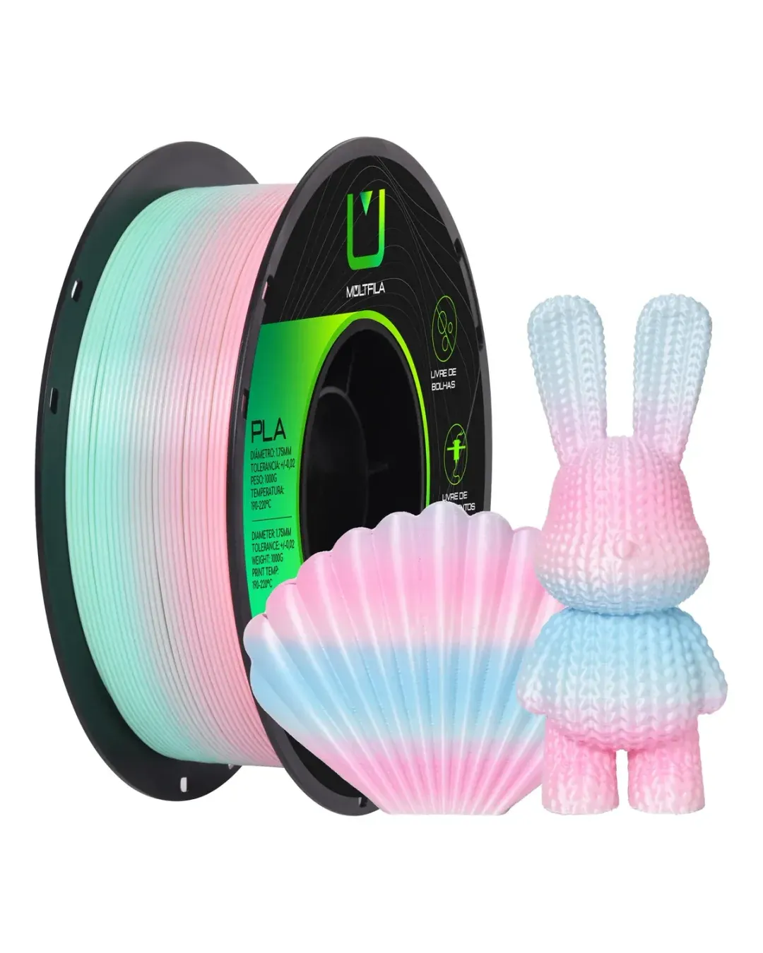 PLA Silk Rainbow Algodão Doce 1kg