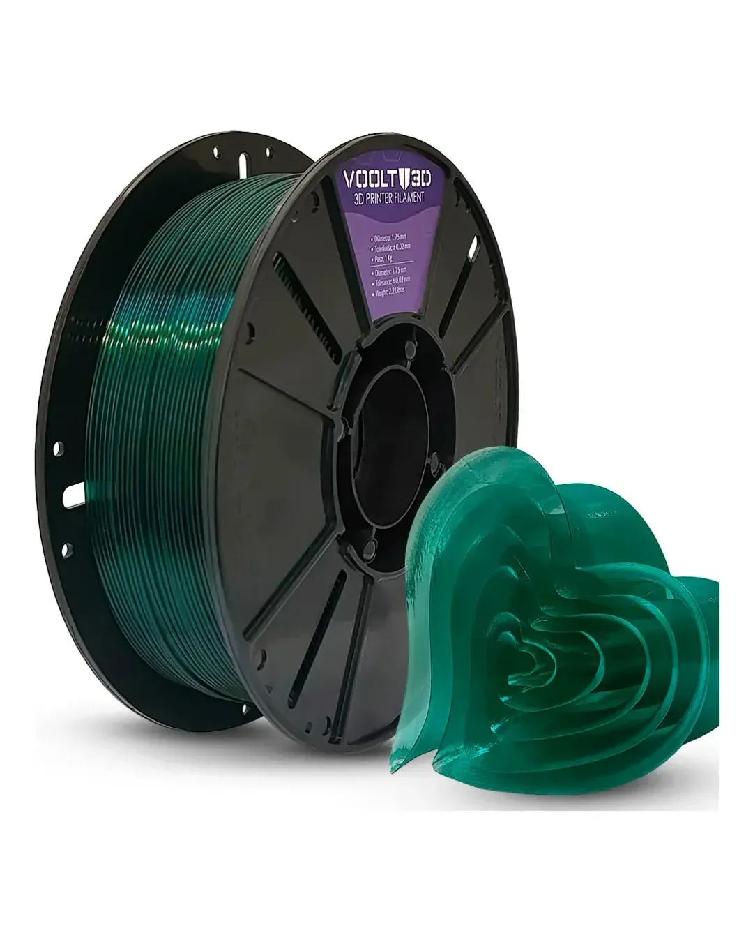 PLA Translúcido Verde High Speed 1kg
