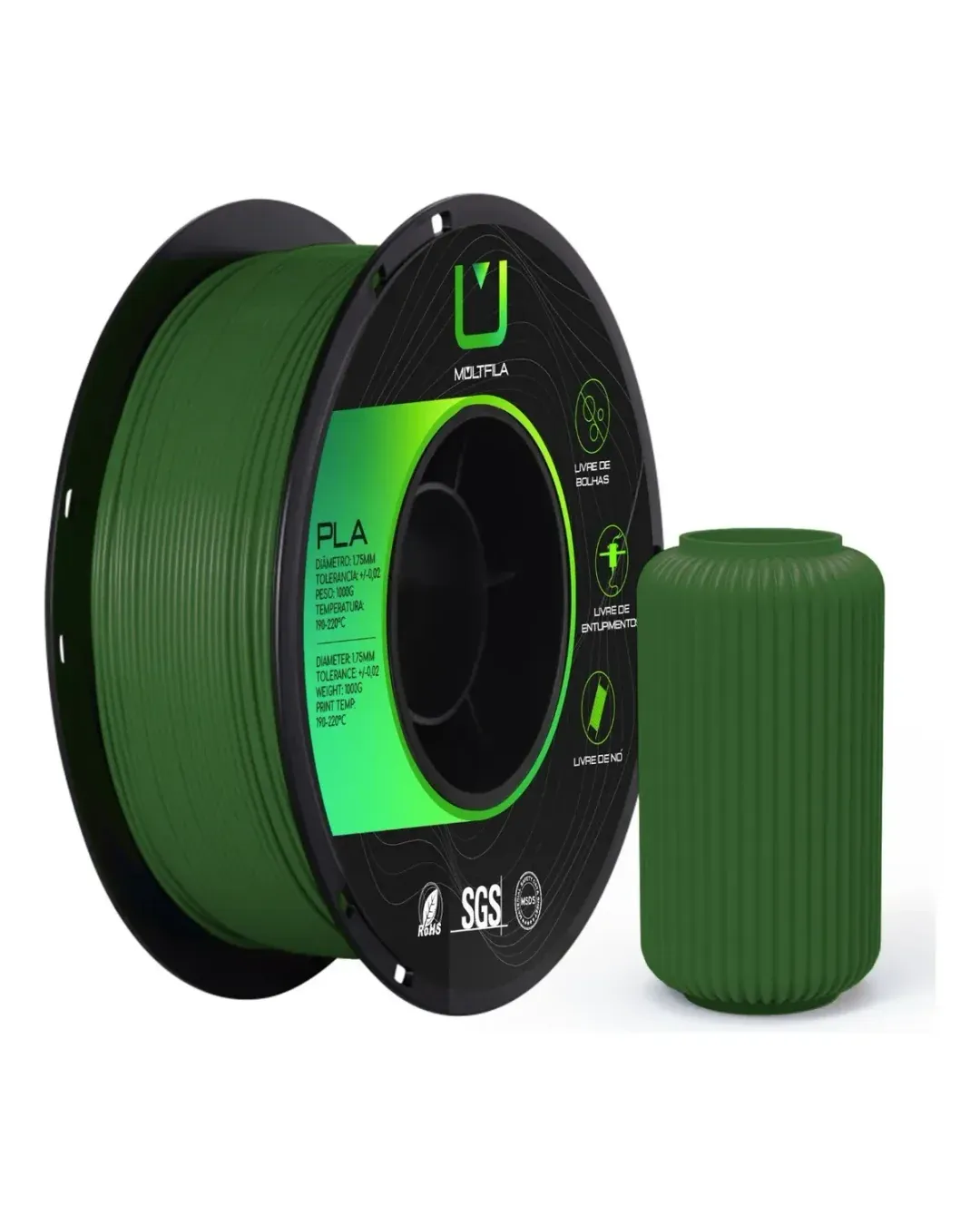 PLA Matte Verde 1kg