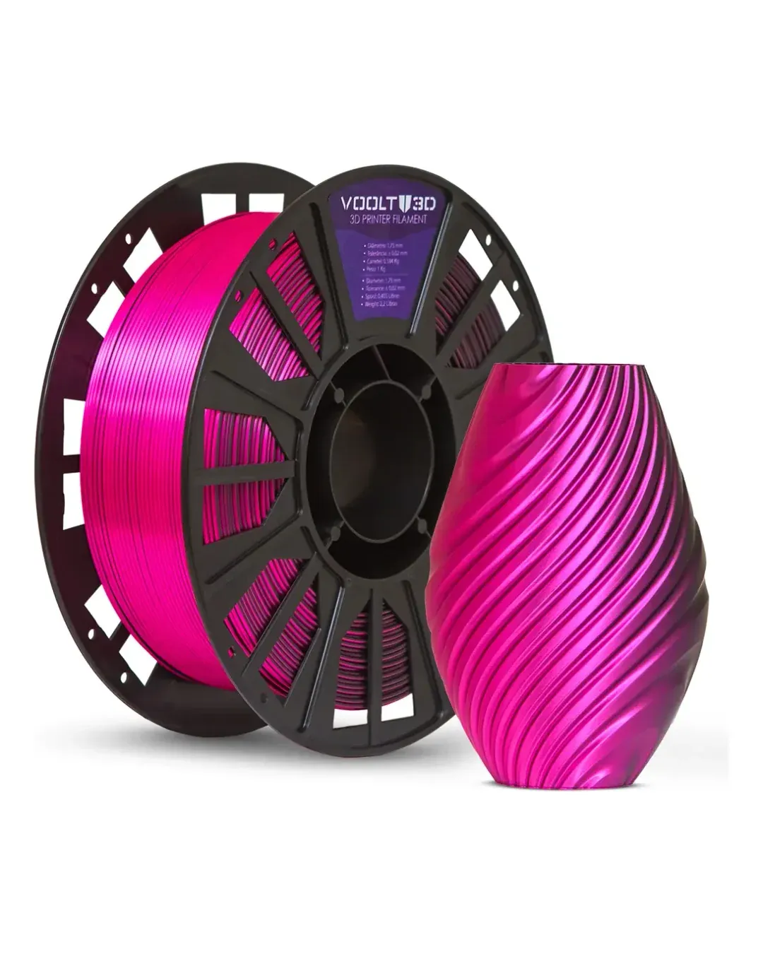 PLA Duo Color Shadow Rosa e Preto V Silk 1kg