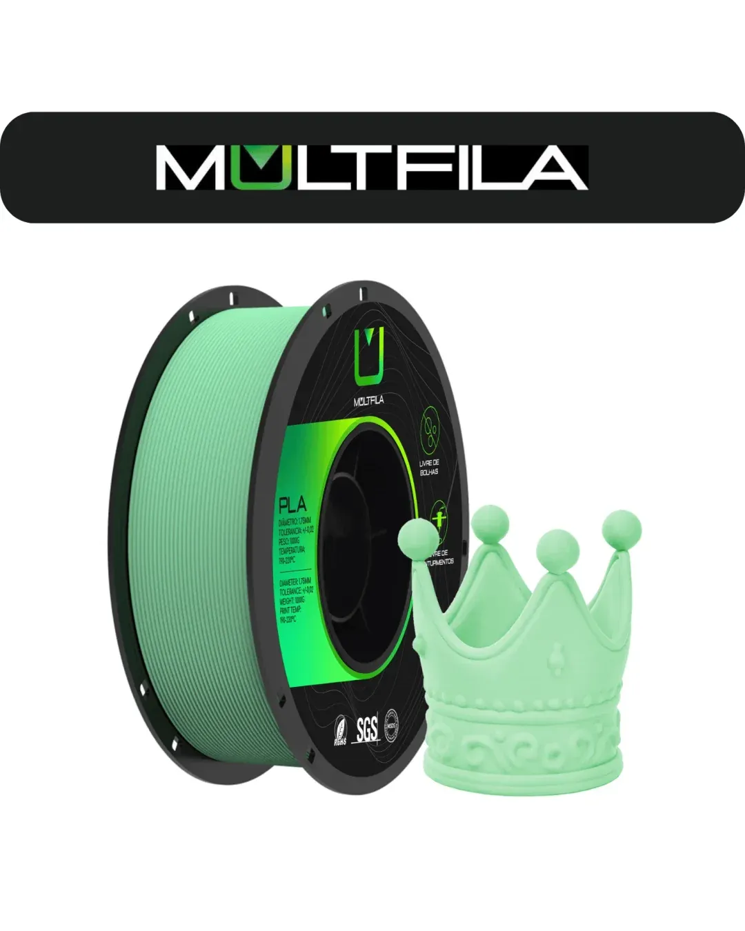 PLA Matte Verde Menta 1kg