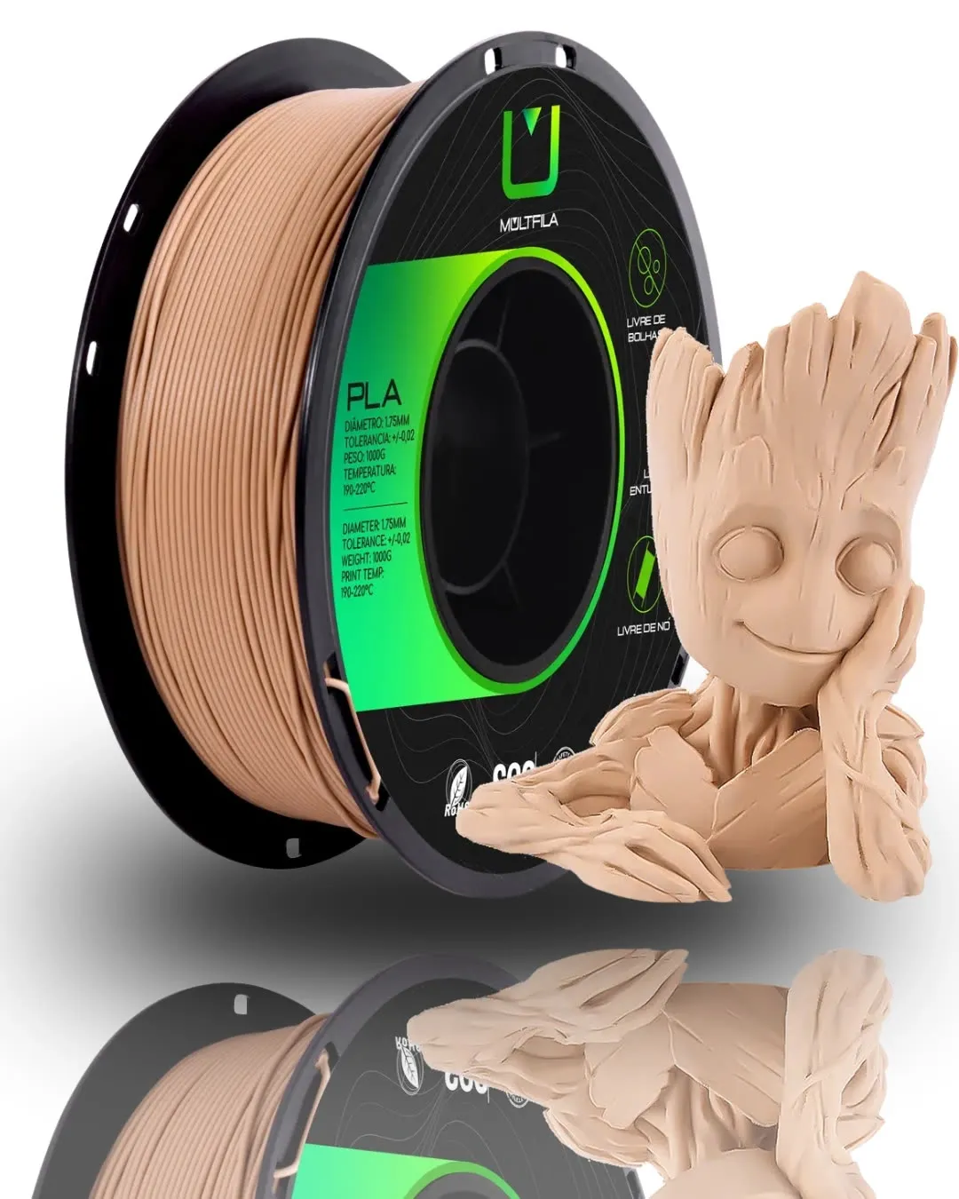 PLA Wood Marrom 1kg