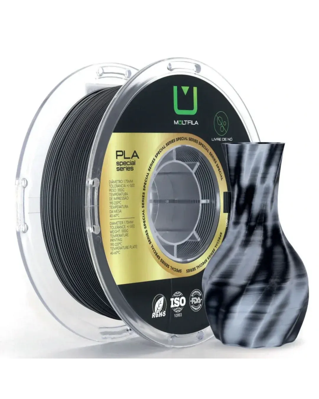 PLA Saturno Preto e Branco 1kg